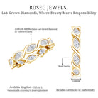 Certified Lab Grown Diamond Wedding Anniversary Ring Lab - ( EF-VS ) - Rosec Jewels