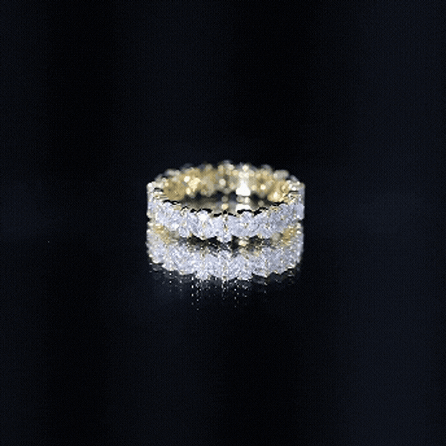 Certified Lab Grown Diamond Full Eternity Wedding Ring Lab - ( EF-VS ) - Rosec Jewels