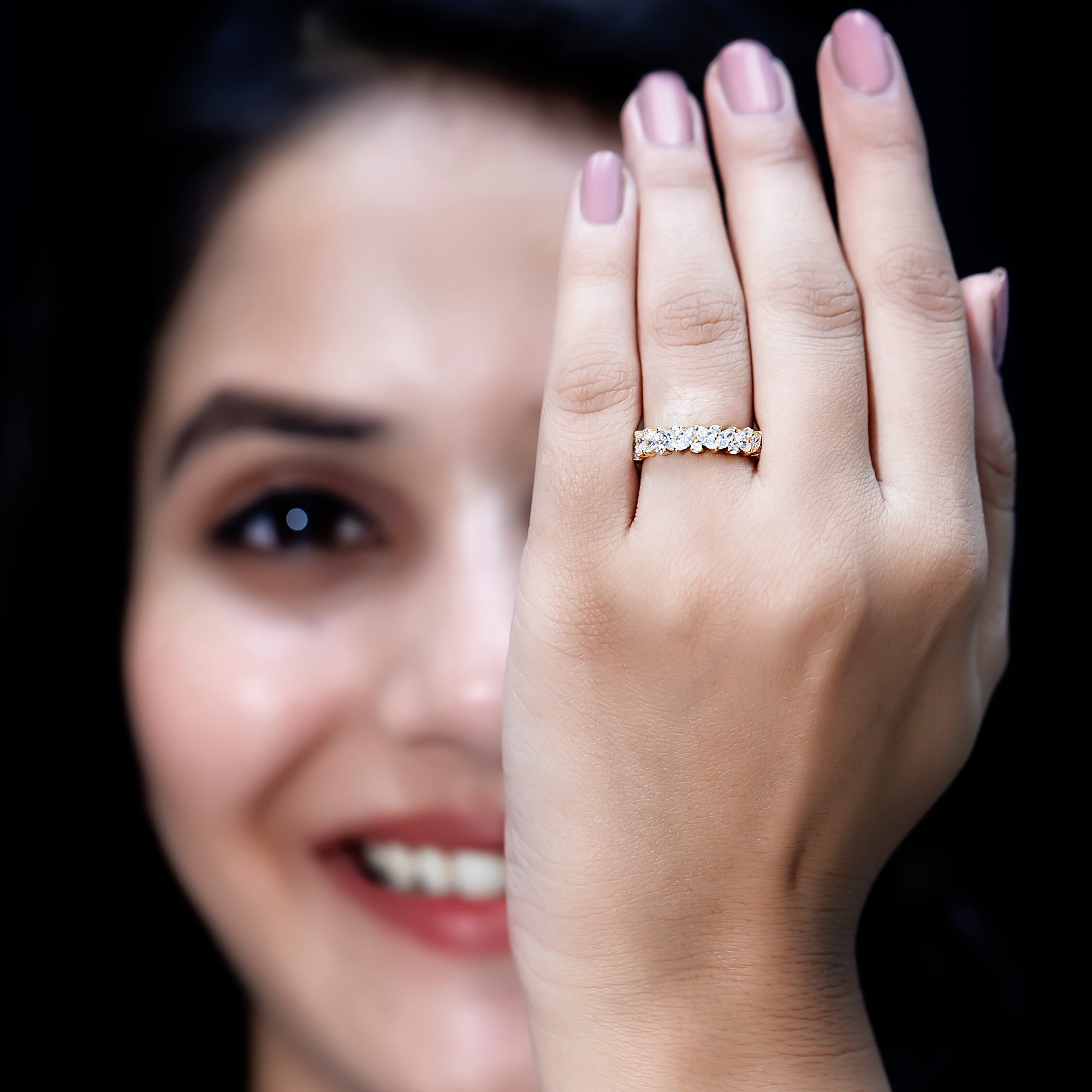 Certified Lab Grown Diamond Full Eternity Wedding Ring Lab - ( EF-VS ) - Rosec Jewels