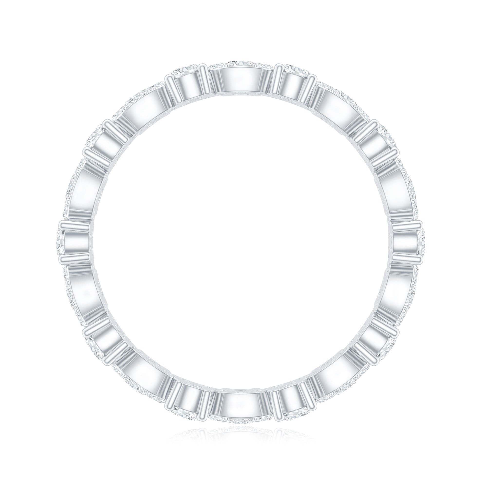 Certified Lab Grown Diamond Designer Wedding Eternity Ring Lab - ( EF-VS ) - Rosec Jewels