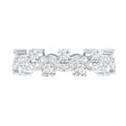 Certified Lab Grown Diamond Designer Wedding Eternity Ring Lab - ( EF-VS ) - Rosec Jewels