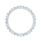 Certified Princess Cut Lab Grown Diamond Eternity Wedding Ring Lab - ( EF-VS ) - Rosec Jewels
