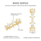 Certified Princess Cut Lab Grown Diamond Eternity Wedding Ring Lab - ( EF-VS ) - Rosec Jewels