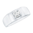 Brilliant Cut Lab Grown Diamond Engagement Ring for Men Lab - ( EF-VS ) - Rosec Jewels