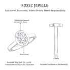 Certified 6X8 MM Lab Grown Diamond Bezel Set Engagement Ring Lab - ( EF-VS ) - Rosec Jewels