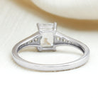 Brilliant Cut 7X5 MM Lab Grown Diamond Emerald Cut Engagement Ring Lab - ( EF-VS ) - Rosec Jewels