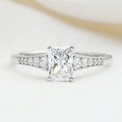 Brilliant Cut 7X5 MM Lab Grown Diamond Emerald Cut Engagement Ring Lab - ( EF-VS ) - Rosec Jewels