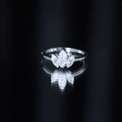 Marquise Cut Lab Grown Diamond 3 Stone Engagement Ring Lab - ( EF-VS ) - Rosec Jewels
