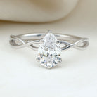 Rosec Jewels-Lab Grown Diamond Pear Engagement Ring with Infinity Band