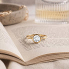 IGI Certified 1 CT Lab Grown Diamond Ring in Bezel Setting Lab - ( E-VS1 ) - Rosec Jewels