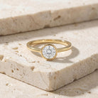 IGI Certified 1 CT Lab Grown Diamond Ring in Bezel Setting Lab - ( E-VS1 ) - Rosec Jewels