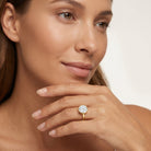 Round Lab Grown Diamond Classic Engagement Ring with IGI Certificate Lab - ( E-VS1 ) - Rosec Jewels