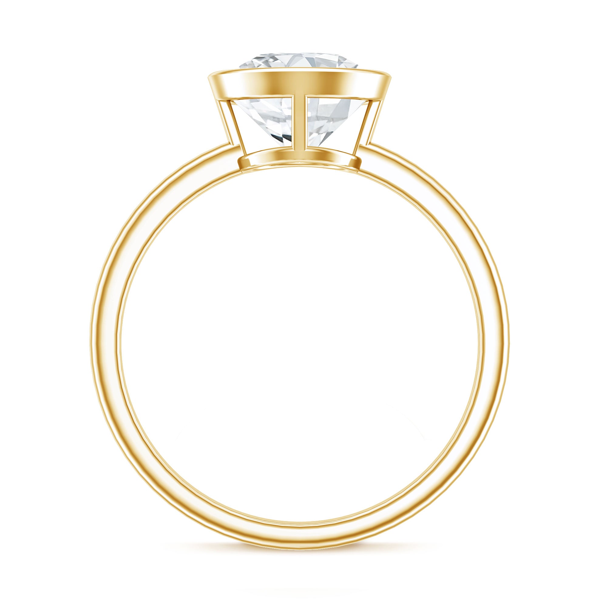 Rosec Jewels-Round Lab Grown Diamond Classic Engagement Ring with IGI Certificate