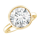 IGI Certified 5 Carat Lab Grown Diamond Bezel Set Engagement Ring Lab - ( E-VS1 ) - Rosec Jewels