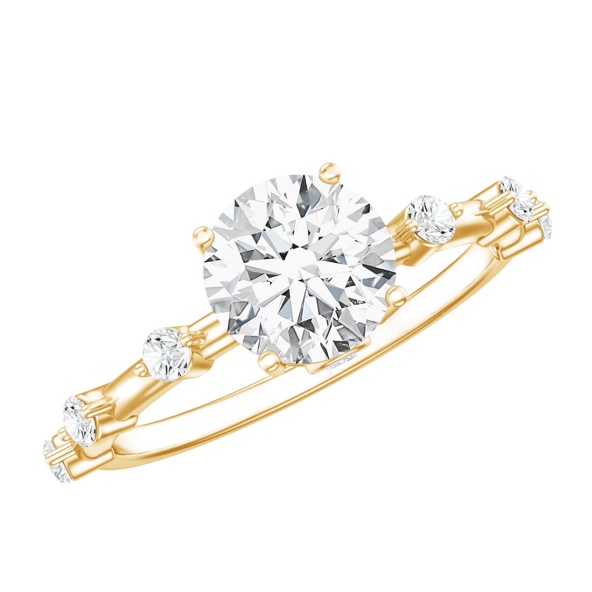 IGI Certified 1 Carat Lab Created Diamond Engagement Ring Lab - ( E-VS1 ) - Rosec Jewels