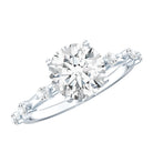 IGI Certified Lab Grown 2 CT Diamond Engagement Ring with Side Stone Lab - ( E-VS1 ) - Rosec Jewels