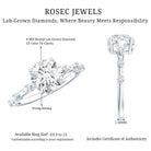 IGI Certified Lab Grown 2 CT Diamond Engagement Ring with Side Stone Lab - ( E-VS1 ) - Rosec Jewels