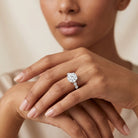 IGI Certified Lab Grown 2 CT Diamond Engagement Ring with Side Stone Lab - ( E-VS1 ) - Rosec Jewels