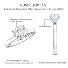 IGI Certified Lab Grown Round Diamond Solitaire Engagement Ring Lab - ( EF-VS ) - Rosec Jewels