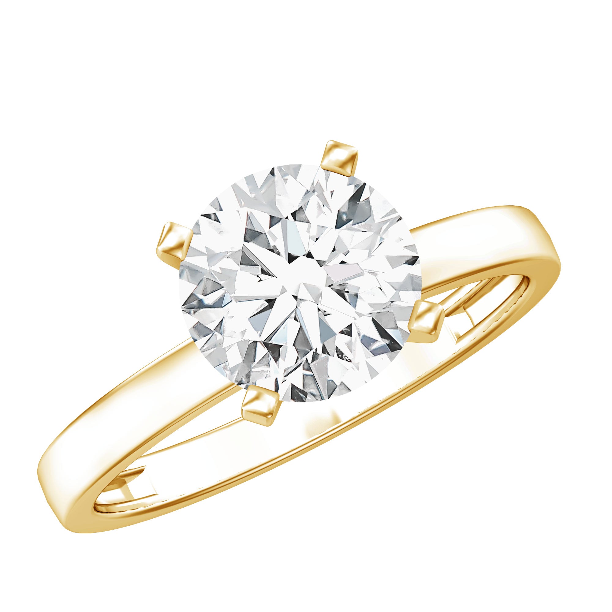 IGI Certified Lab Grown Round Diamond Solitaire Engagement Ring Lab - ( EF-VS ) - Rosec Jewels