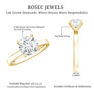 IGI Certified Lab Grown Round Diamond Solitaire Engagement Ring Lab - ( EF-VS ) - Rosec Jewels