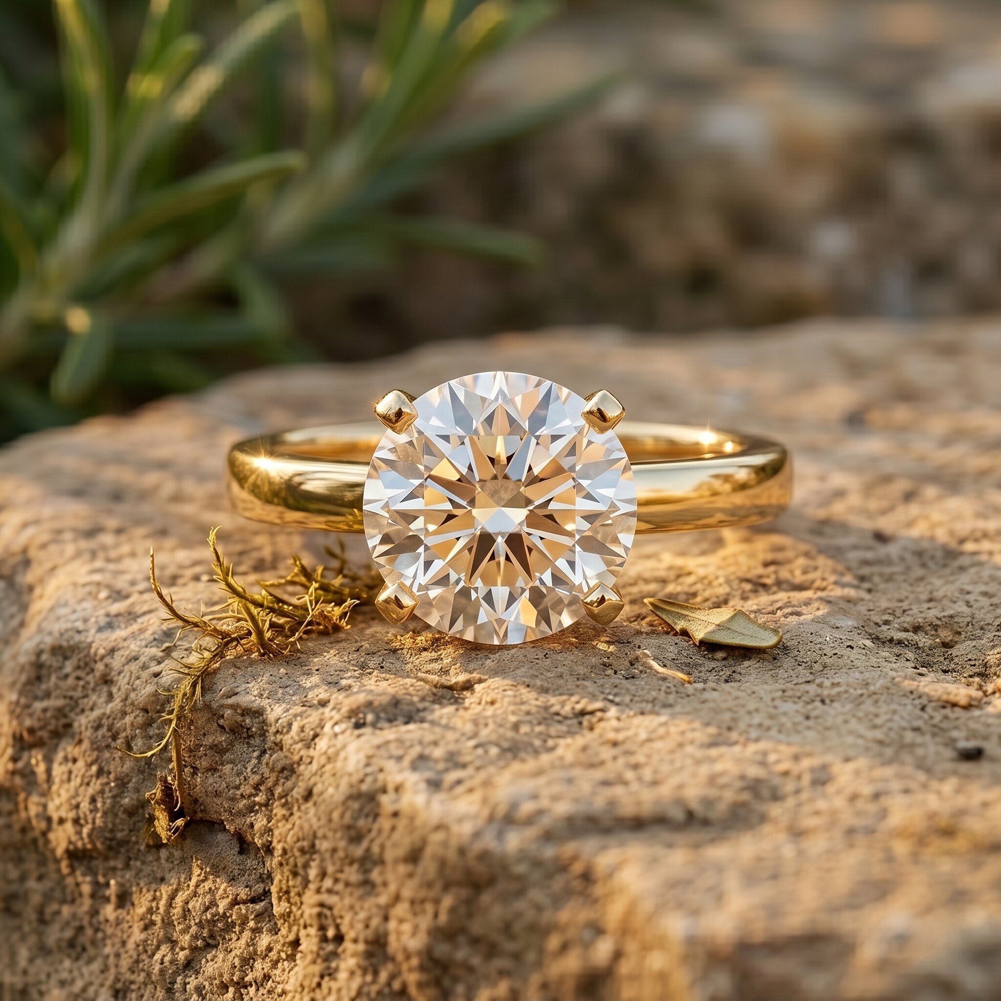 IGI Certified Lab Grown Round Diamond Solitaire Engagement Ring Lab - ( E-VS1 ) - Rosec Jewels