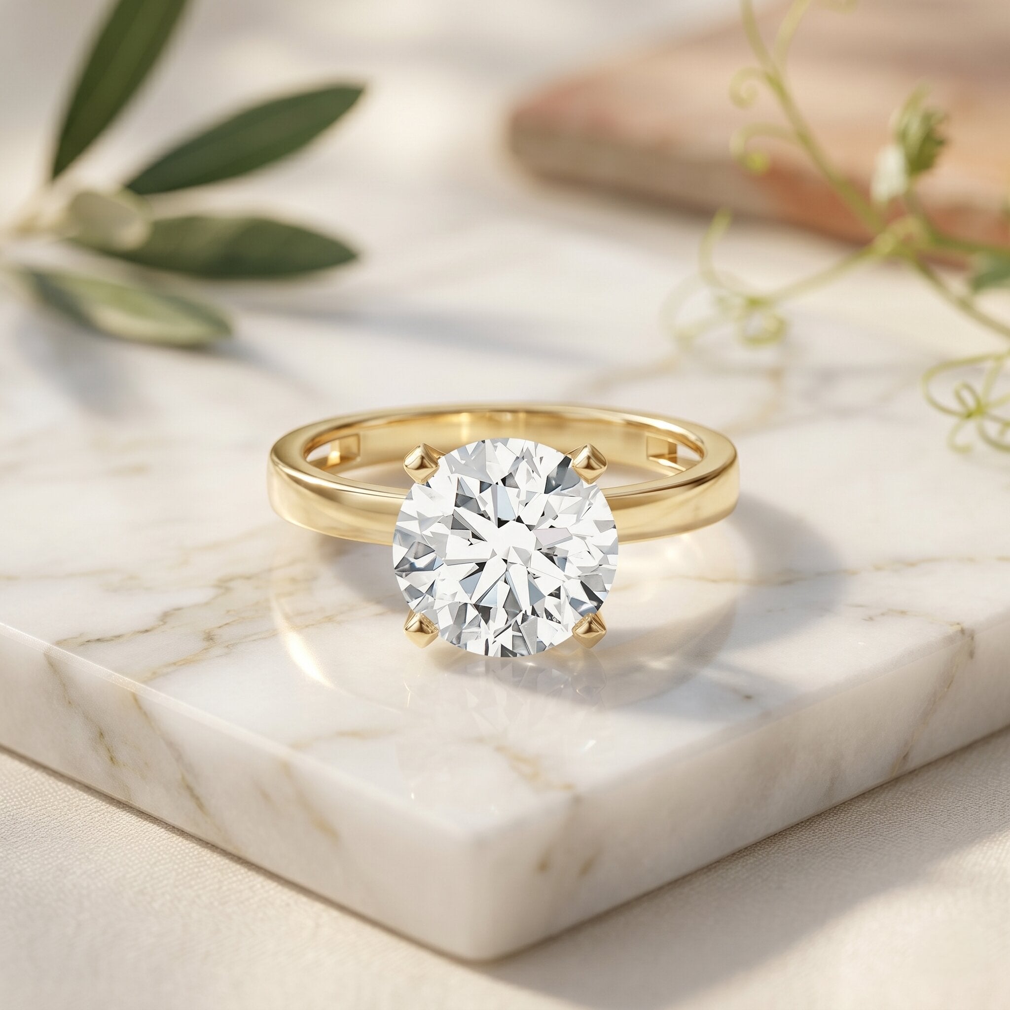 IGI Certified 5 CT Lab Grown Diamond Big Engagement Ring Lab - ( E-VS1 ) - Rosec Jewels