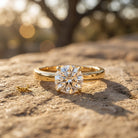 Peg Head Set 1 Carat Lab Grown Diamond Solitaire Ring with IGI Certificate Lab - ( E-VS1 ) - Rosec Jewels