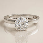 IGI Certified 3 CT Round Lab Grown Diamond Solitaire Engagement Ring Lab - ( E-VS1 ) - Rosec Jewels
