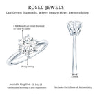IGI Certified Lab Grown Diamond 2 CT Engagement Ring for Women Lab - ( E-VS1 ) - Rosec Jewels