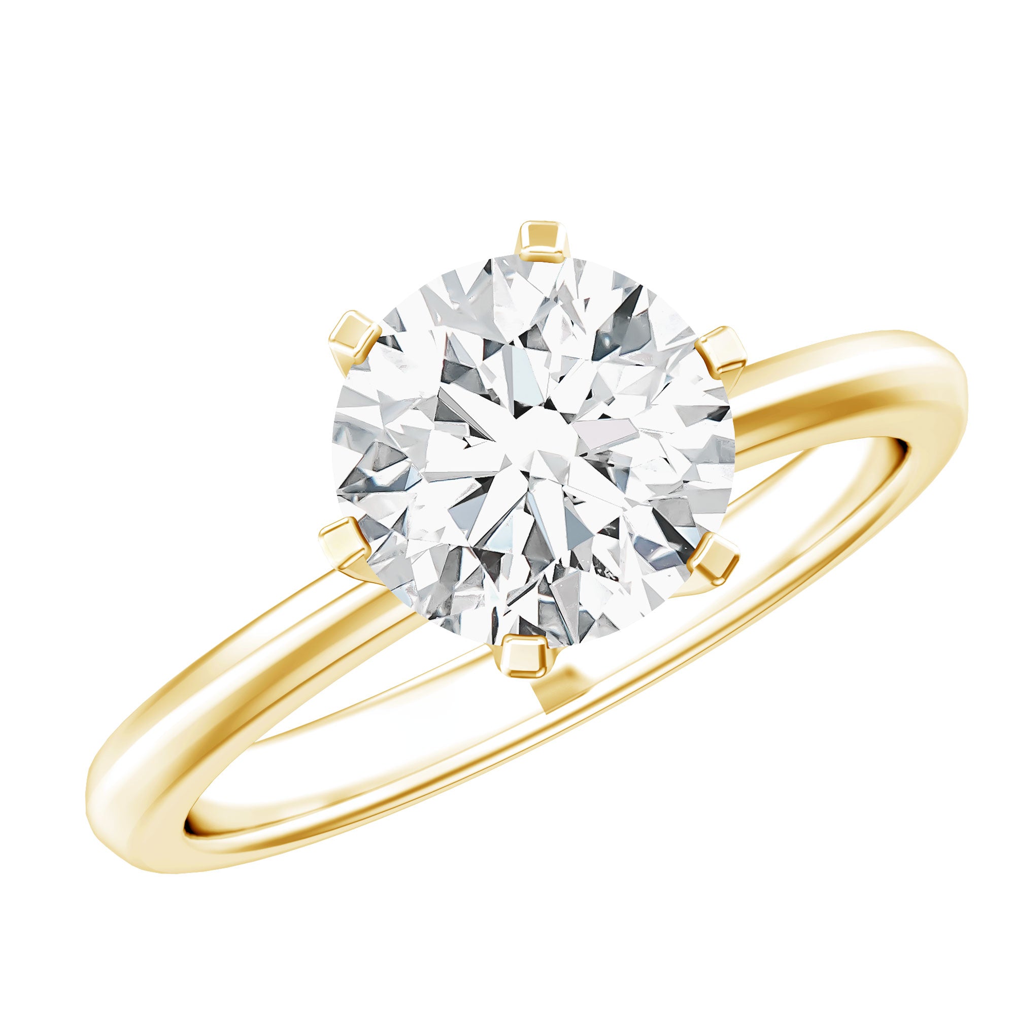 Rosec Jewels-IGI Certified Lab Grown Diamond 2 CT Engagement Ring for Women