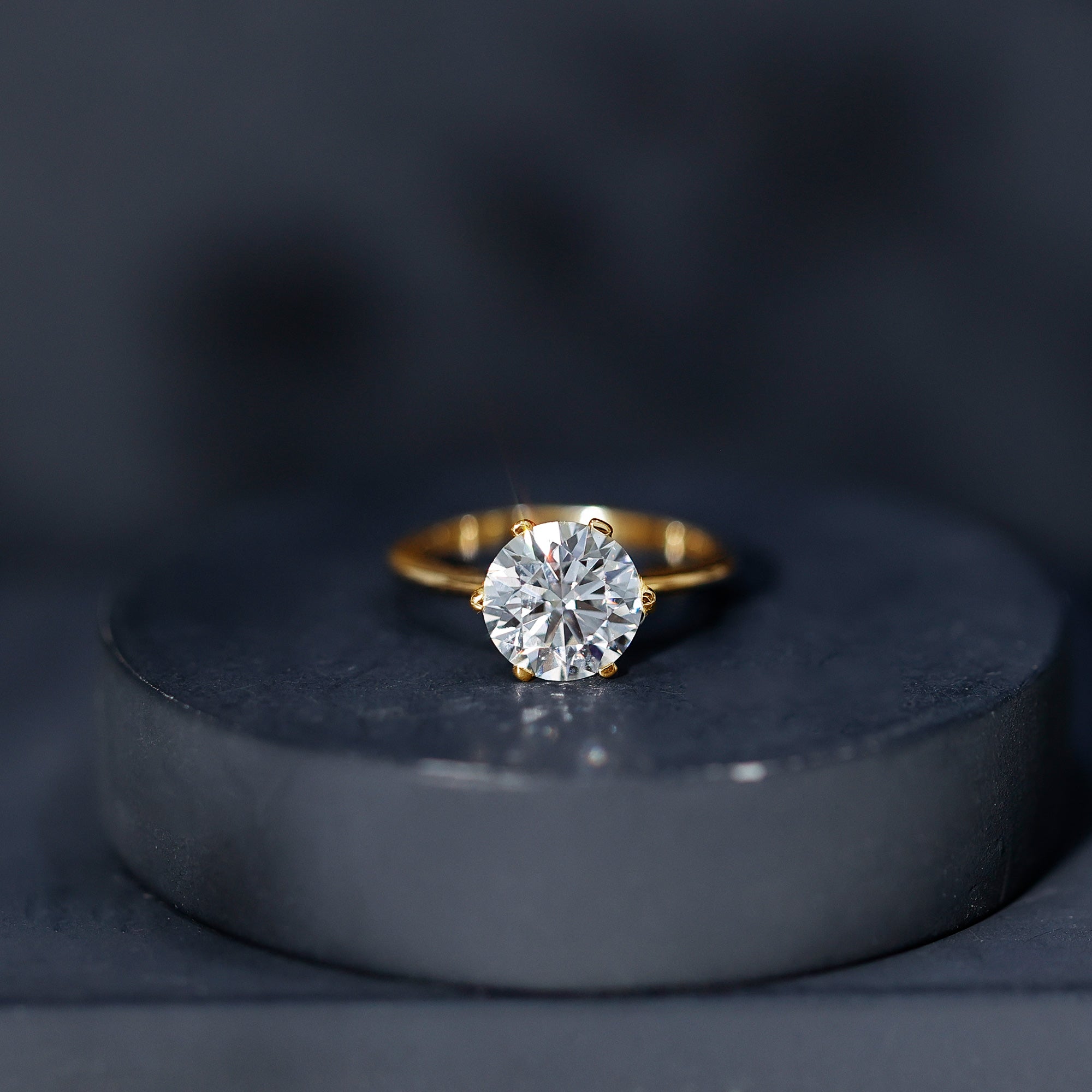 IGI Certified Lab Grown Diamond 2 CT Engagement Ring for Women Lab - ( E-VS1 ) - Rosec Jewels