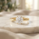 3 Carat IGI Certified Lab Grown Diamond Round Engagement Ring Lab - ( E-VS1 ) - Rosec Jewels