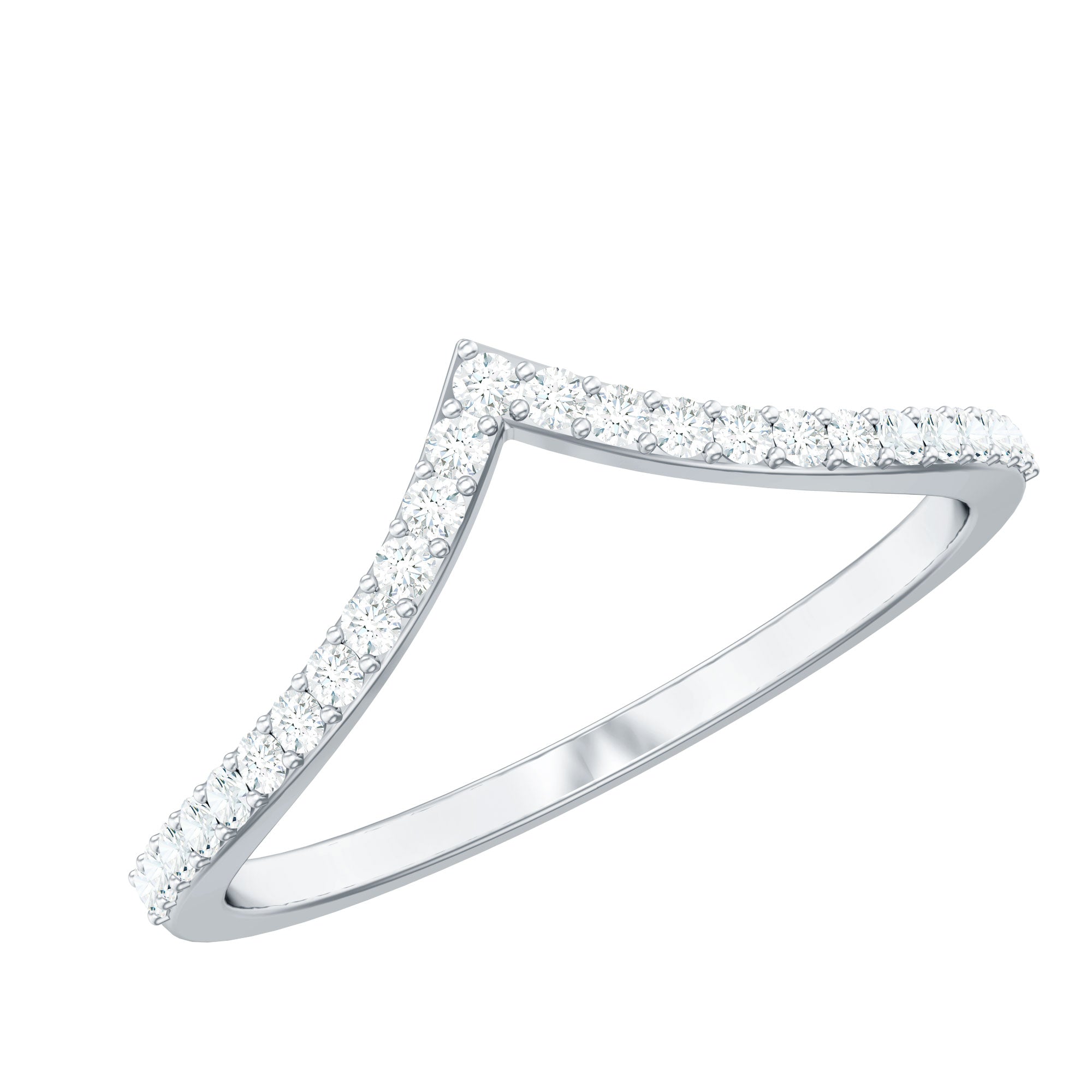 Rosec Jewels-Lab Grown Diamond Chevron Stackable Ring