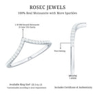 Lab Grown Diamond Chevron Stackable Ring Lab - ( EF-VS ) - Rosec Jewels