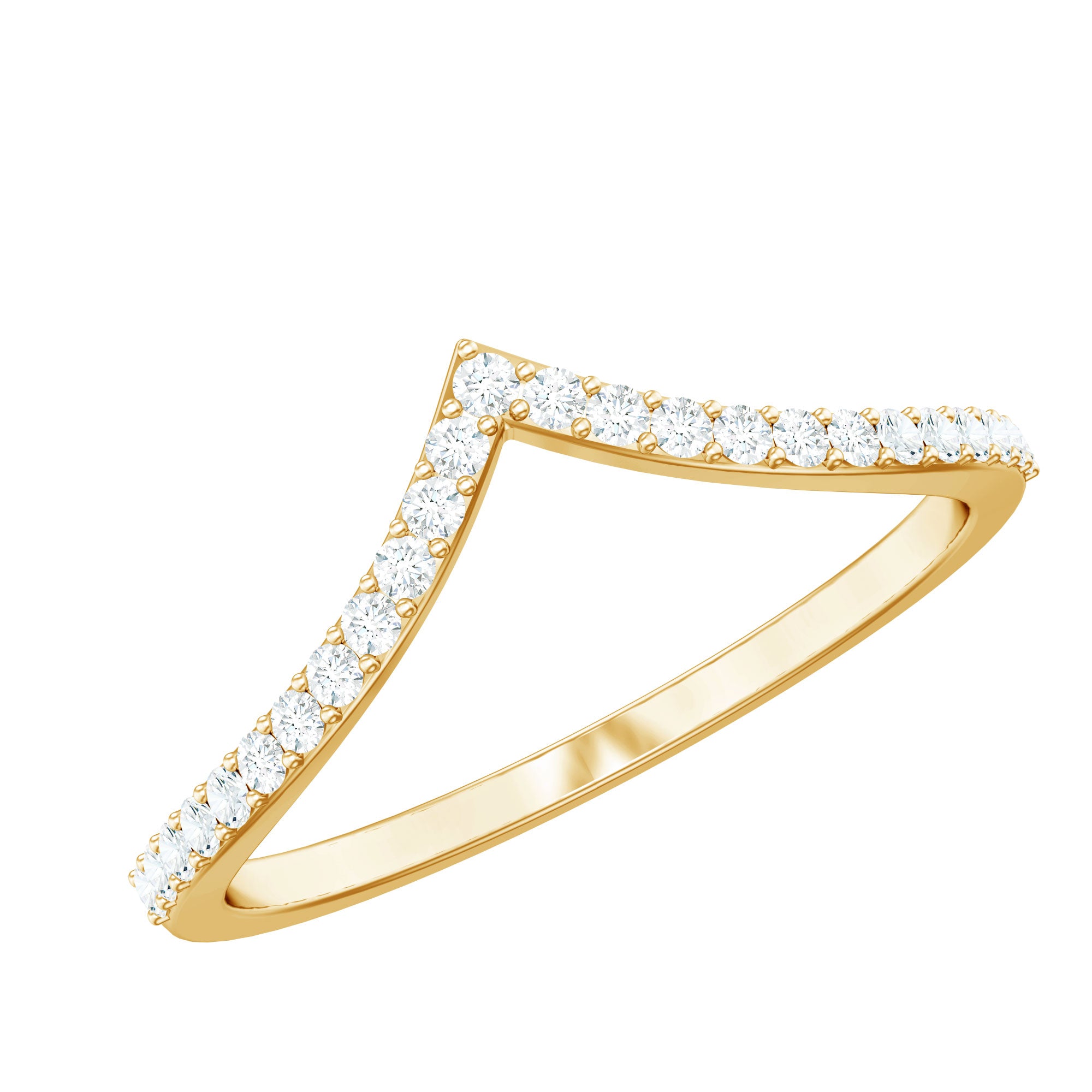 Rosec Jewels-Lab Grown Diamond Chevron Stackable Ring