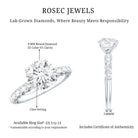 2 Carat Lab Grown Diamond Round Engagement Ring with IGI Certificate Lab - ( E-VS1 ) - Rosec Jewels