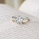 2 Carat Lab Grown Diamond Round Engagement Ring with IGI Certificate Lab - ( E-VS1 ) - Rosec Jewels