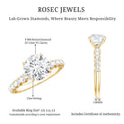 2 Carat Lab Grown Diamond Round Engagement Ring with IGI Certificate Lab - ( E-VS1 ) - Rosec Jewels