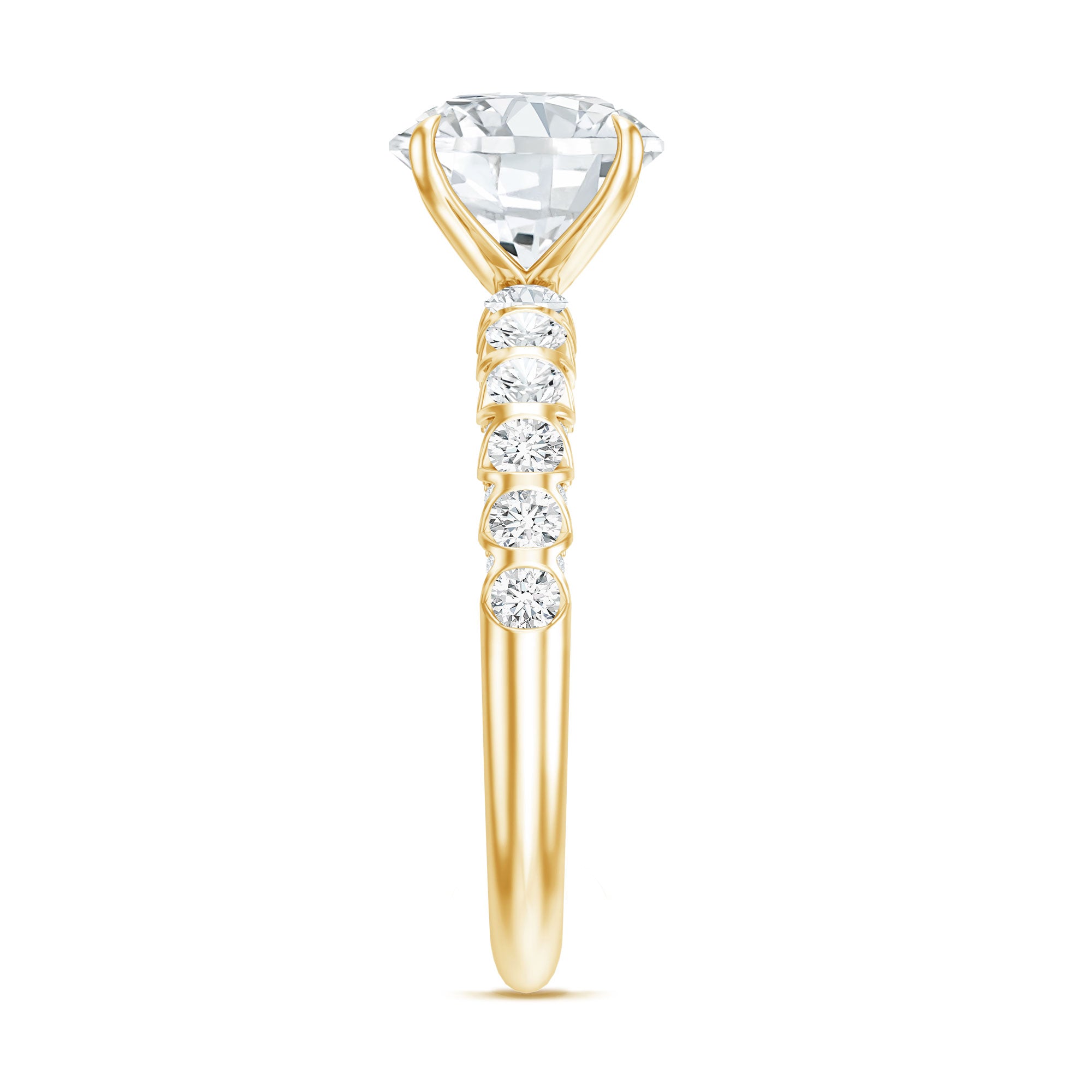 Rosec Jewels-2 Carat Lab Grown Diamond Round Engagement Ring with IGI Certificate