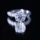 Round Cut 3 Carat Lab Grown Diamond Engagement Ring with IGI Certificate Lab - ( EF-VS ) - Rosec Jewels