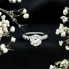 Round Cut 3 Carat Lab Grown Diamond Engagement Ring with IGI Certificate Lab - ( EF-VS ) - Rosec Jewels