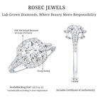 IGI Certified 2 Carat Round Lab Grown Diamond Statement Engagement Ring Lab - ( E-VS1 ) - Rosec Jewels