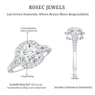 IGI Certified 2 Carat Round Lab Grown Diamond Statement Engagement Ring Lab - ( E-VS1 ) - Rosec Jewels