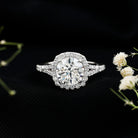 IGI Certified 2 Carat Round Lab Grown Diamond Statement Engagement Ring Lab - ( E-VS1 ) - Rosec Jewels