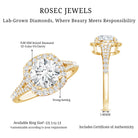 IGI Certified 2 Carat Round Lab Grown Diamond Statement Engagement Ring Lab - ( E-VS1 ) - Rosec Jewels