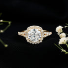 IGI Certified 2 Carat Round Lab Grown Diamond Statement Engagement Ring Lab - ( E-VS1 ) - Rosec Jewels