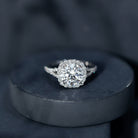3 Carat Lab Grown Diamond Split Shank Engagement Ring with IGI Certificate Lab - ( E-VS1 ) - Rosec Jewels