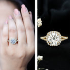 3 Carat Lab Grown Diamond Split Shank Engagement Ring with IGI Certificate Lab - ( E-VS1 ) - Rosec Jewels