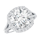 IGI Certified Lab Grown Diamond Statement Engagement Ring with Split Shank Lab - ( EF-VS ) - Rosec Jewels